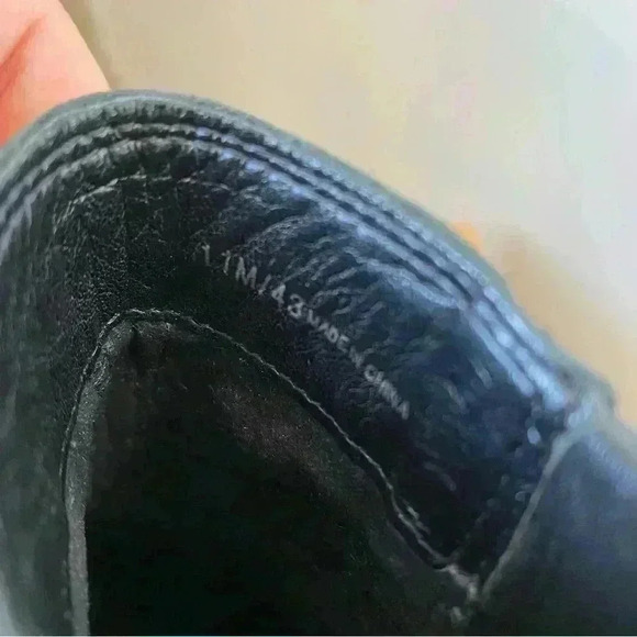 Sole Society Black Leather Cowboy Booties - Size 11M / 43 - Lolanna Pointed Toe - Picture 7 of 12